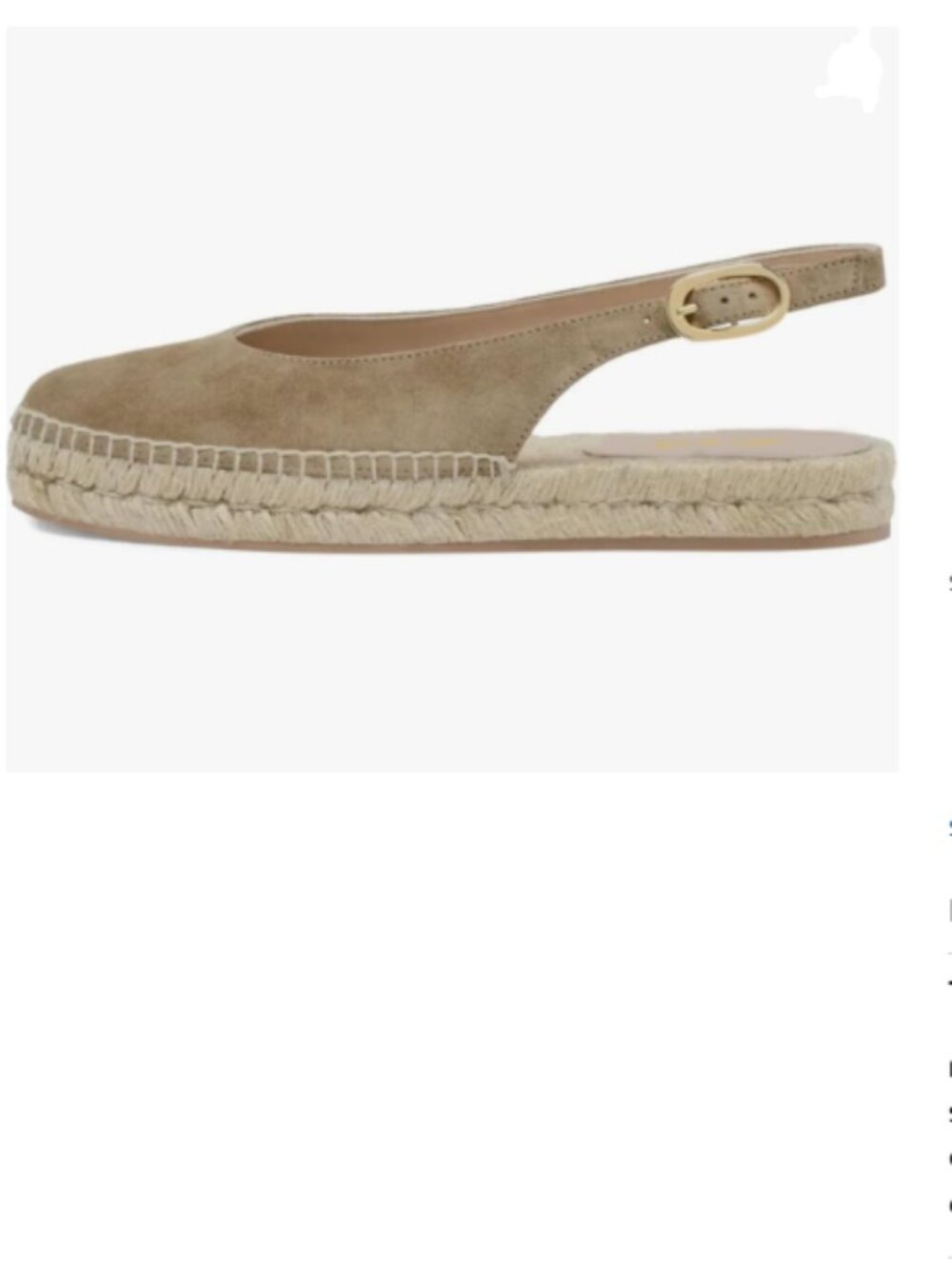 FOWT Tan Round Toe Espadrille Slingback Flats Backtrap Buckle Comfy Leisure Shoe